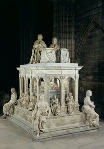 Utsikt over graven til Ludvig XII (1462-1515) og Anne av Bretagne (1496-1533) (marmor)